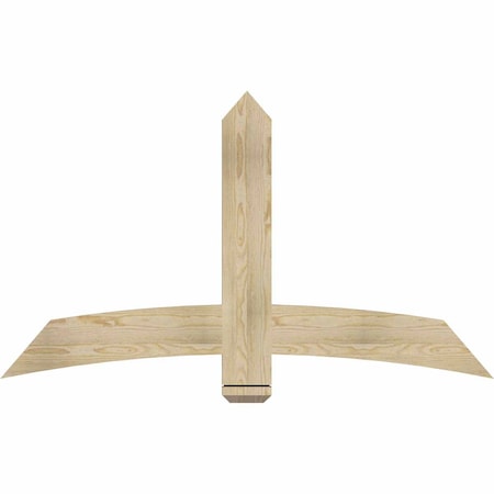 Ekena Millwork Bellingham Rough Sawn Timber Gable Bracket, Douglas Fir, 60"W x 35"H x 2"D x 6"F, 14/12 Pitch GBW060X35X0206BEL00RDF